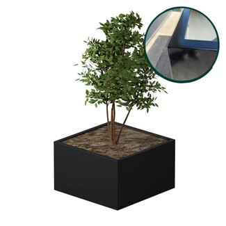 Stalen plantenbak gepoedercoat 100x100x50 cm | Premium