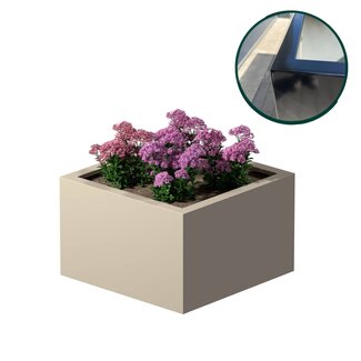 Stalen plantenbak gepoedercoat 75x75x50 cm | Premium