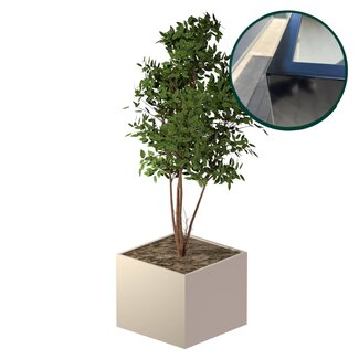 Stalen plantenbak gepoedercoat 120x120x100 cm | Premium