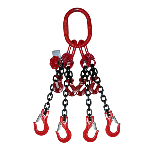 SafetyLoad SafetyLoad Ketting 4-sprong met klep- en inkorthaken, Ø 8 mm