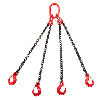 SafetyLoad Ketting 4-sprong met klephaken, Ø 10 mm