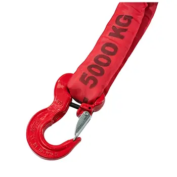 Rondstrop met haak rood - 6 meter - 5 ton