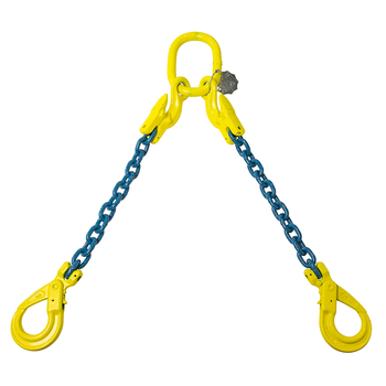 Ketting 2-Sprong met veiligheids- en inkorthaak grade 100 - Ø 6 mm - 2 meter Ketting 2-Sprong met veiligheids- en inkorthaak grade 100 - Ø 6 mm - 2 meter