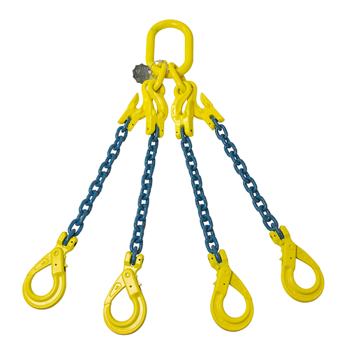 Ketting 4-Sprong met veiligheids- en inkorthaak grade 100 - Ø 6 mm - 5 meter VDH Ketting 4-Sprong met veiligheids- en inkorthaak grade 100 - Ø 6 mm - 5 meter