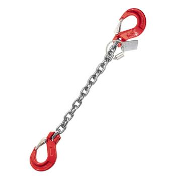 VDH Sjorketting verzinkt 2x klephaak G80 - 2 meter - 8 mm - 4.000 kg