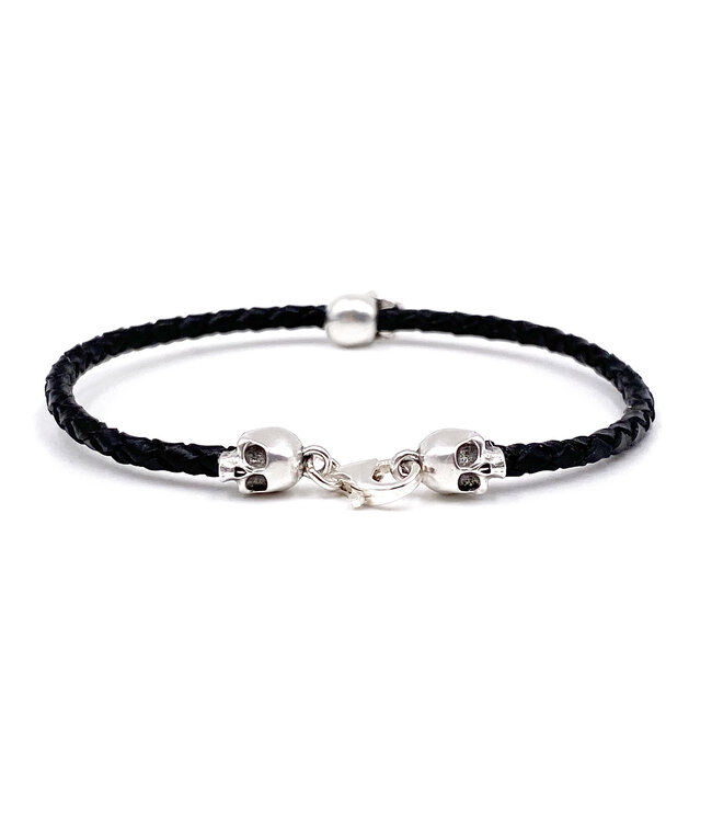 Luma Creation Bracelet cuir skull twice