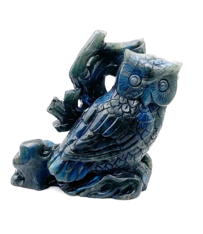 Luma Creation Grand hibou labradorite