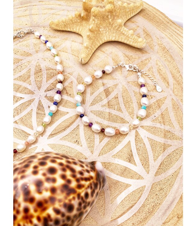 Luma Creation Bracelet 7 chakras Perles naturelles