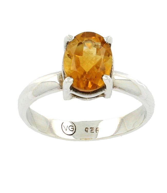 Luma Creation Bague Citrine taillée griffe