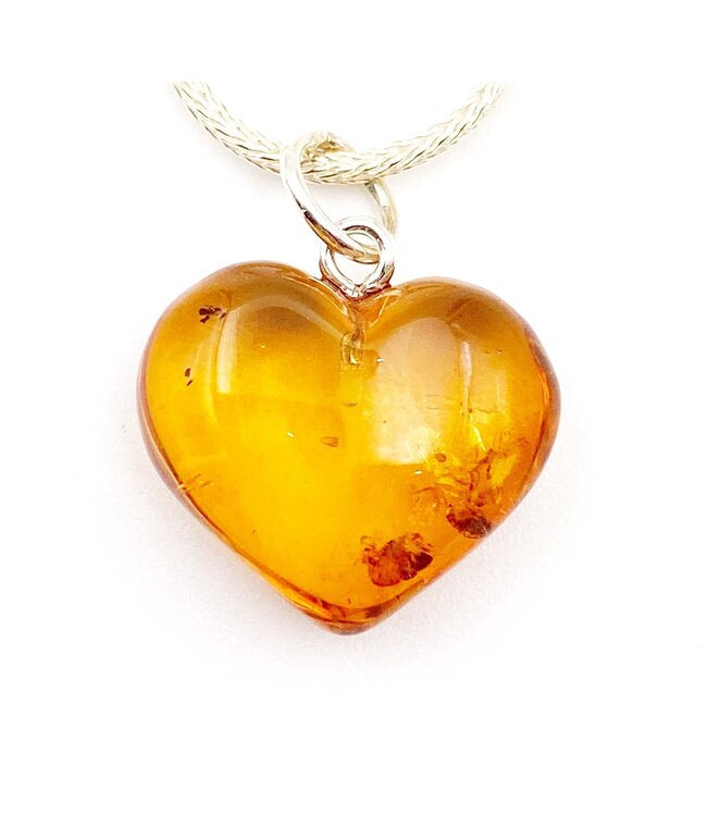 Luma Creation Pendentif ambre coeur