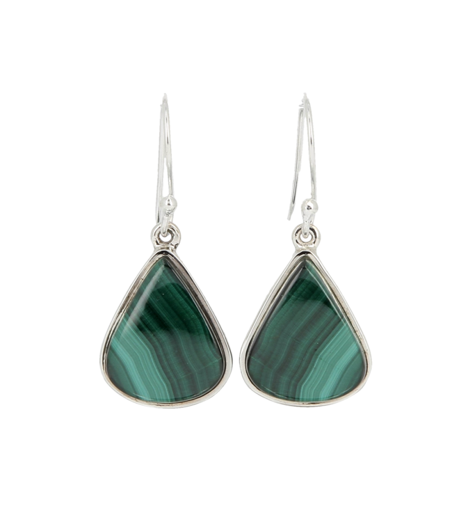 Luma Creation Boucles d'oreilles Malachite goutte