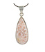 Luma Creation Pendentif pink larimar goutte cerclé Ag925