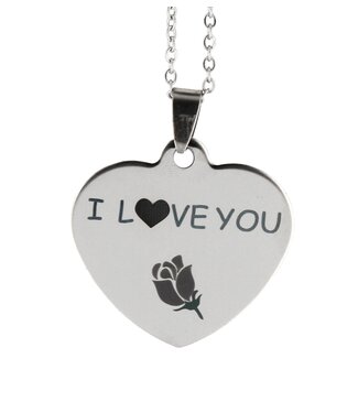 Luma Creation Pendentif coeur "I love you" personnalisable