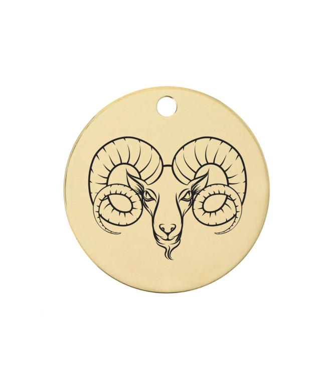 Luma Creation Médaille Argent plaqué or à graver