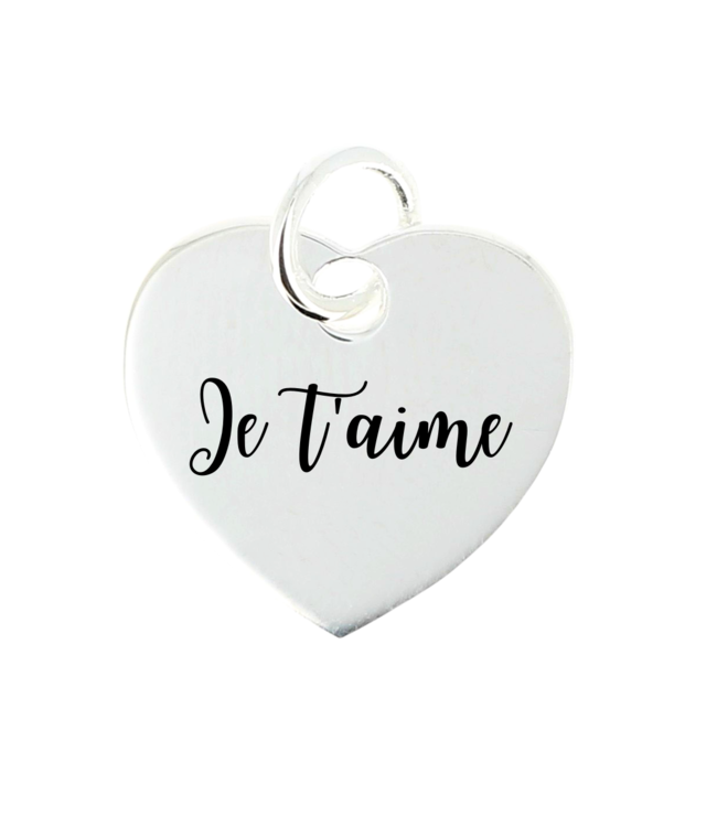 Luma Creation Médaille coeur argent á graver