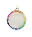 Luma Creation Médaille zircons arc-en-ciel argent à graver