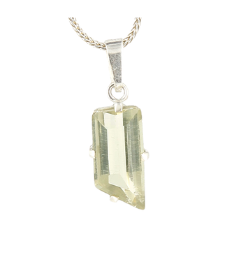 Luma Creation Pendentif citrine lemon taillée rectangle griffe Ag925