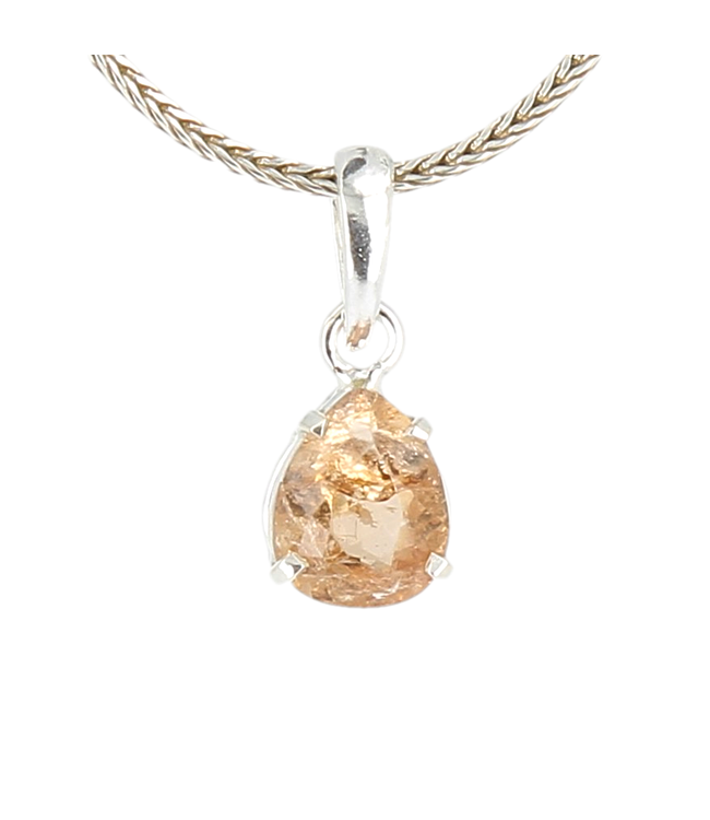 Luma Creation Pendentif topaze impériale goutte taillée griffe Ag925