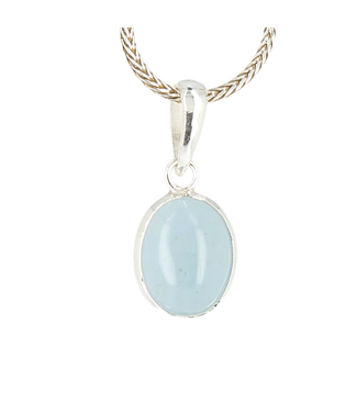 Luma Creation Pendentif aigue-marine ovale cerclé Ag925
