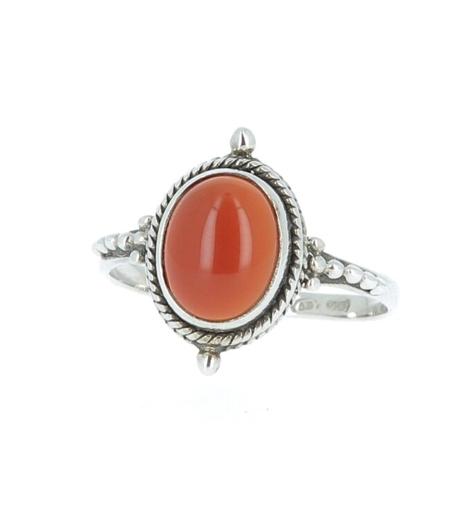 Luma Creation Bague indy miroir cornaline