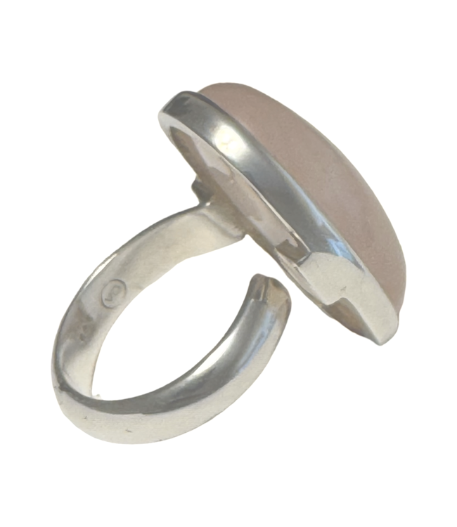 Luma Creation Bague quartz rose ovale