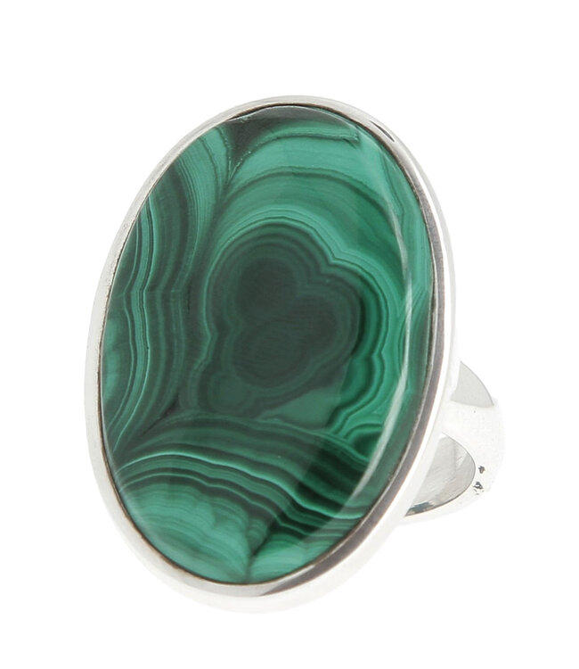 Luma Creation Bague malachite ovale