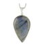 Luma Creation Pendentif labradorite spectrolite goutte inv cerclé Ag925