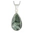 Luma Creation Pendentif séraphinite goutte cerclé Ag925