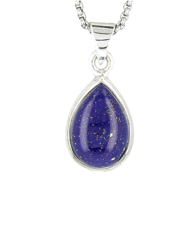 Luma Creation Pendentif lapis lazuli goutte cerclé Ag925
