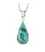 Luma Creation Pendentif malachite goutte cerclé Ag925