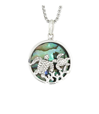 Luma Creation Pendentif tortue abalone Argent 925