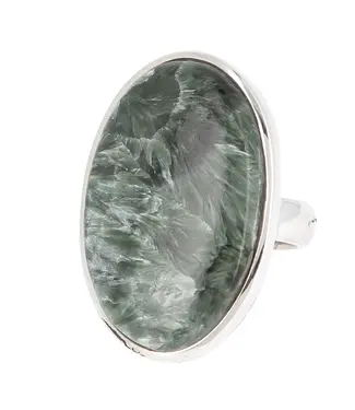 Luma Creation Bague séraphinite ovale Ag925
