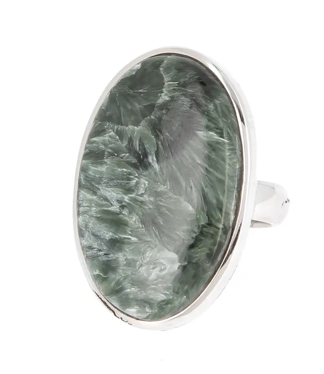 Luma Creation Bague séraphinite ovale Ag925
