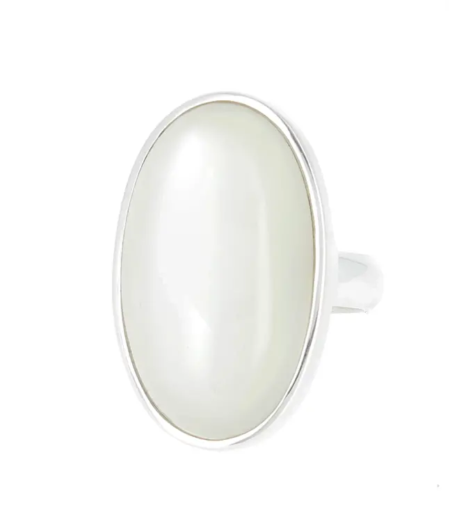 Luma Creation Bague pierre de lune ovale Ag925