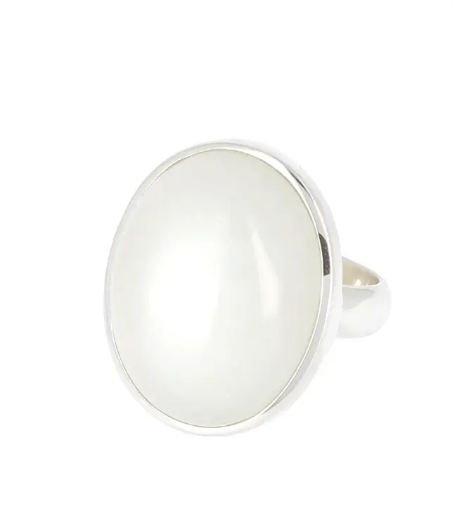 Luma Creation Bague pierre de lune ovale Ag925