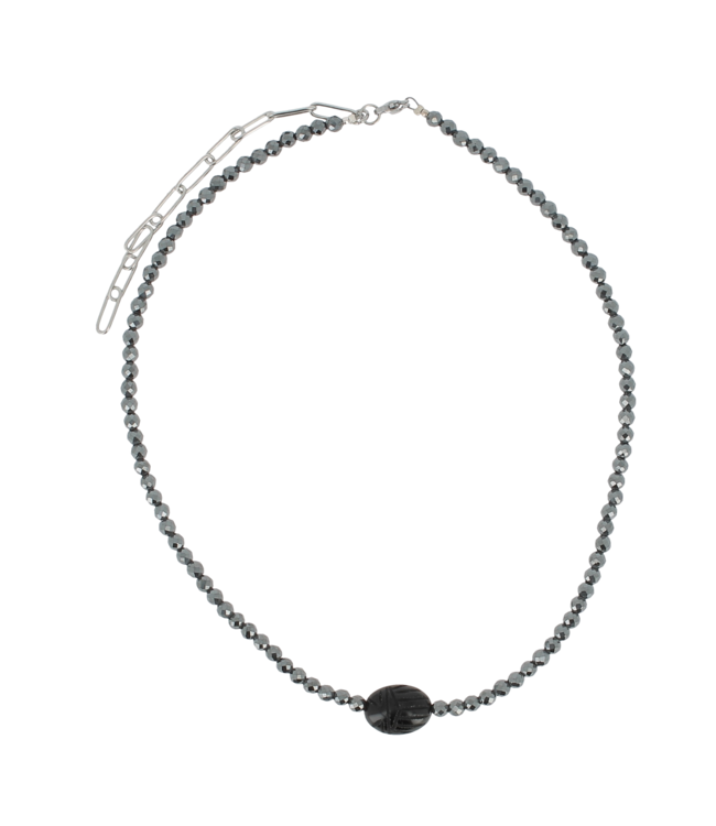 Luma Creation Collier hématite Scarabée