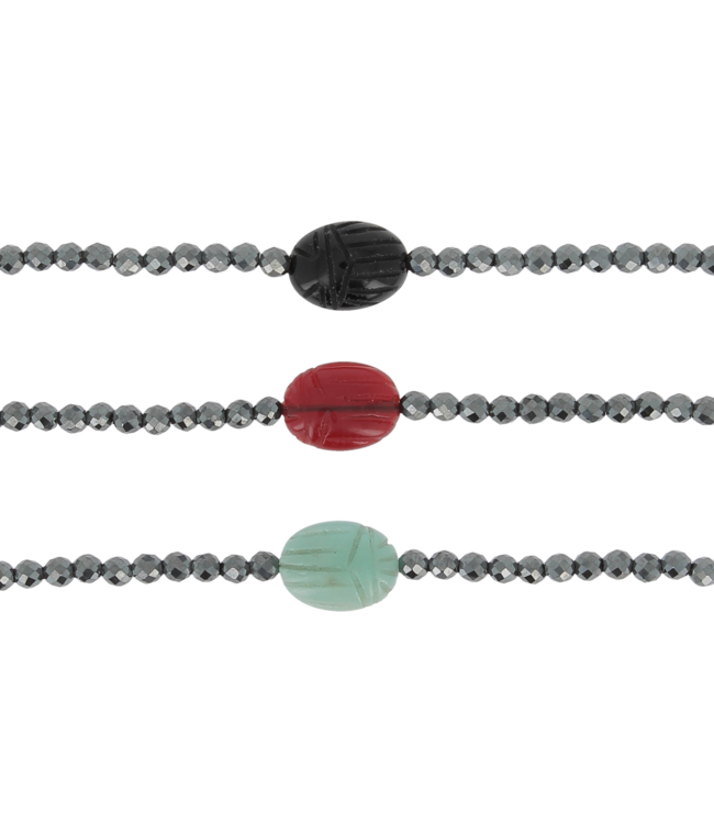 Luma Creation Collier hématite Scarabée