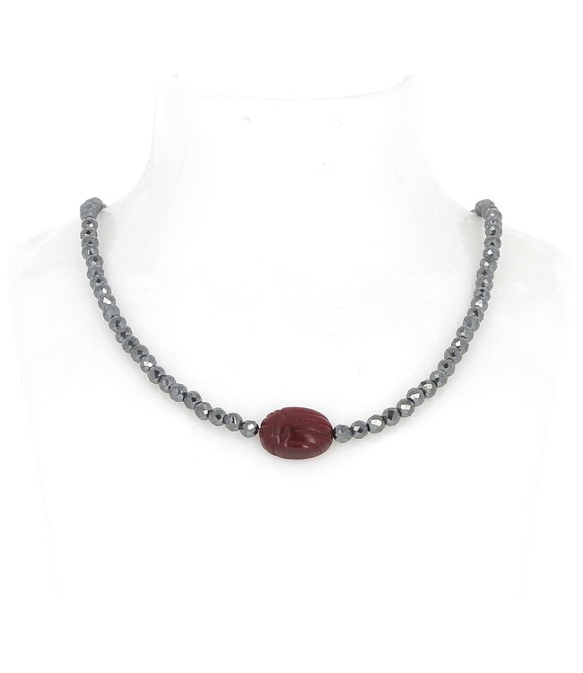 Luma Creation Collier hématite Scarabée