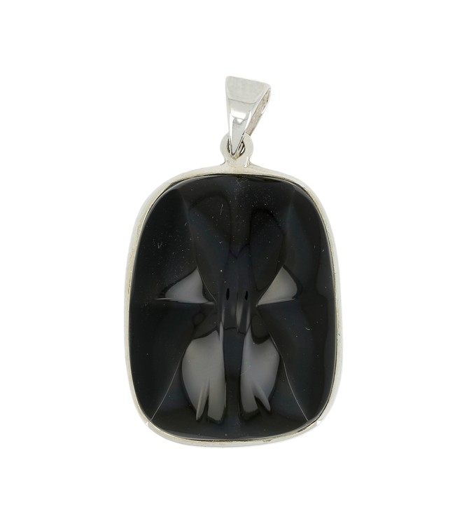 Luma Creation Pendentif Obsidienne Oeil Celeste étoile