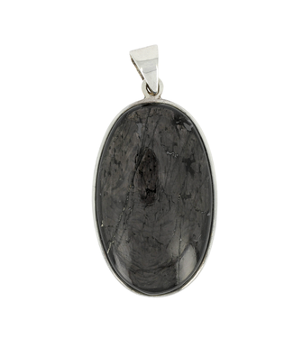 Luma Creation Pendentif hypersthène ovale cerclé Ag925