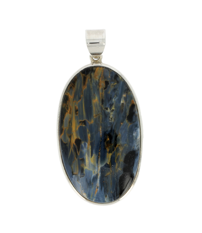 Luma Creation Pendentif pietersite ovale cerclé Ag925