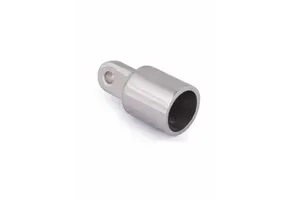Tube end cap with eyelet - Stainless steel - 25 mm