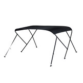 NALUX Bimini-Top mit 3 Bügeln, schwarzem Gestell – Höhe 91 cm – Breite 170–182 cm
