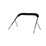 NALUX Bimini-Top mit 4 Bügeln, schwarzem Gestell – Höhe 117 cm – Breite 137–152 cm