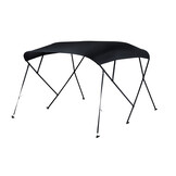 NALUX Bimini-Top mit 4 Bügeln, schwarzem Gestell – Höhe 117 cm – Breite 246–261 cm