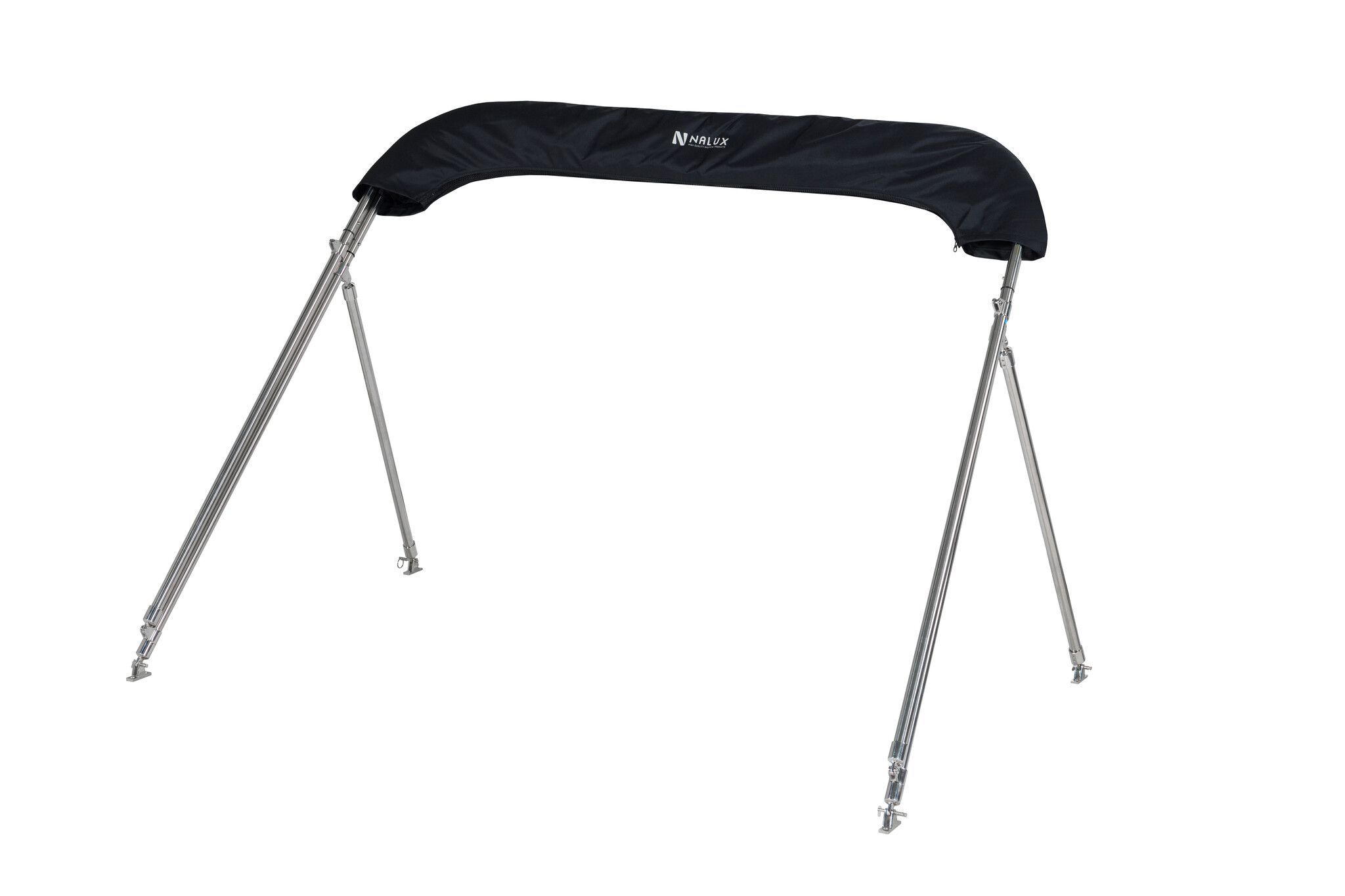 NALUX Stainless Steel Bimini Top 2 Arches - Height 110 cm - Width 150-170 cm
