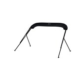 NALUX Bimini-Top mit 4 Bügeln, schwarzem Gestell – Höhe 117 cm – Breite 215–228 cm