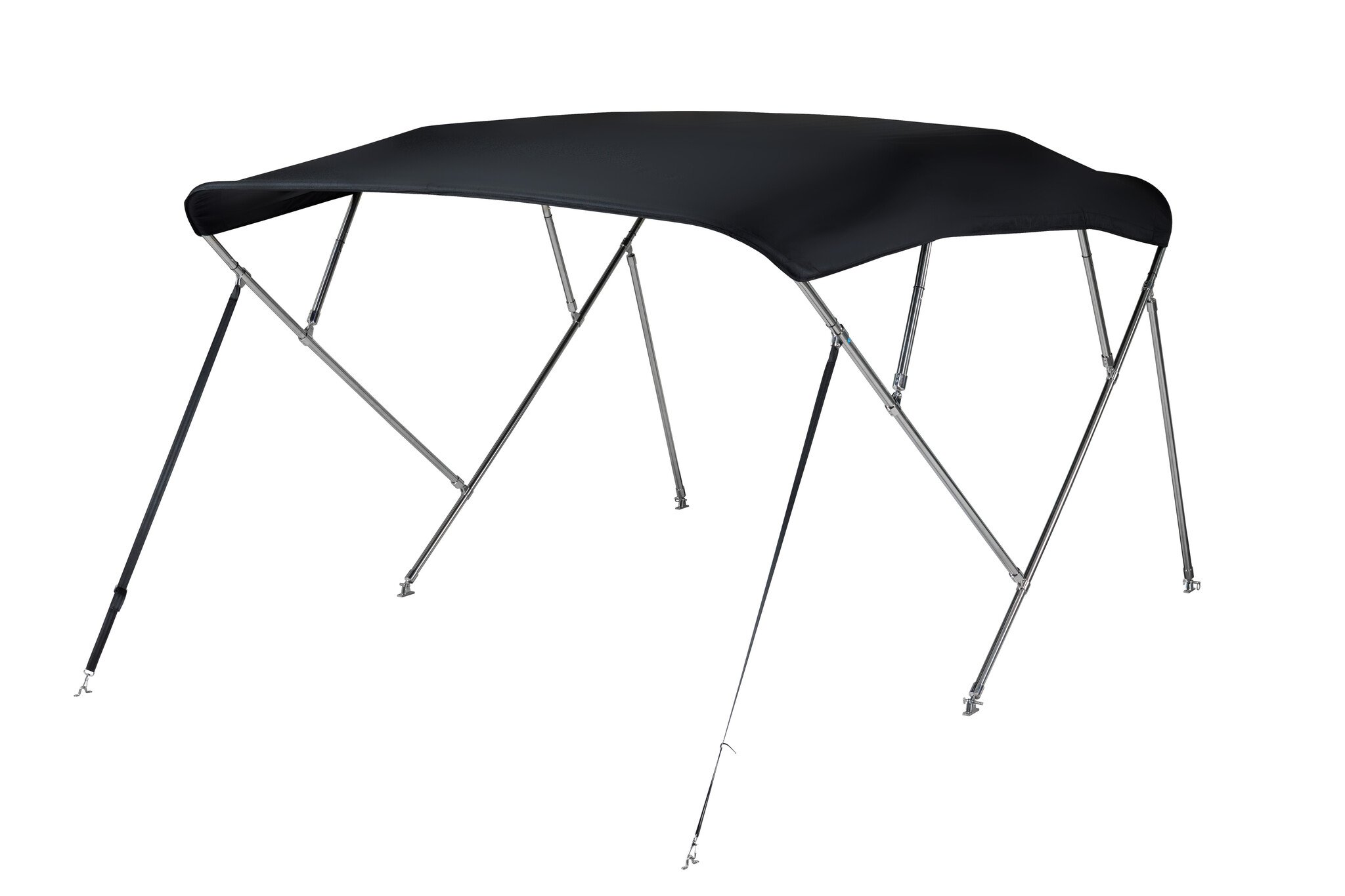 NALUX stainless steel bimini top with 4 hoops – height 117 cm – width 317–330 cm
