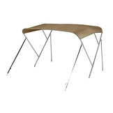 NALUX Edelstahl-Bimini-Top mit 3 Bügeln – Höhe 117 cm – Breite 231–243 cm