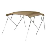 NALUX Edelstahl-Bimini-Top mit 4 Bügeln – Höhe 117 cm – Breite 200–213 cm